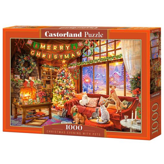 Puzzle Castorland Weihnachtsabend Mit Haustieren 1000 Teile