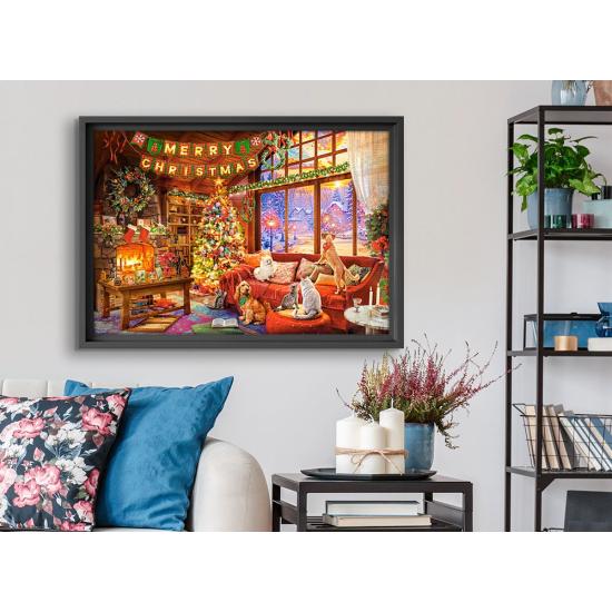 Puzzle Castorland Weihnachtsabend Mit Haustieren 1000 Teile