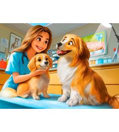 Puzzle Castorland Hunde Beim Tierarzt 120 Teile