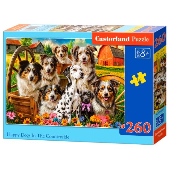 Puzzle Castorland Glückliche Hunde Auf Dem Land 260 Teile