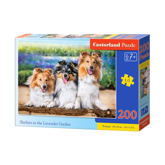 Castorland Puzzle Shelties Hunde in Lavendel 200 Teile