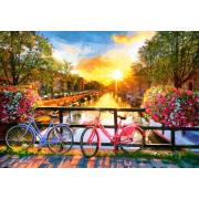 Castorland Puzzle Malerisches Amsterdam mit Fahrrädern 1000 Teil