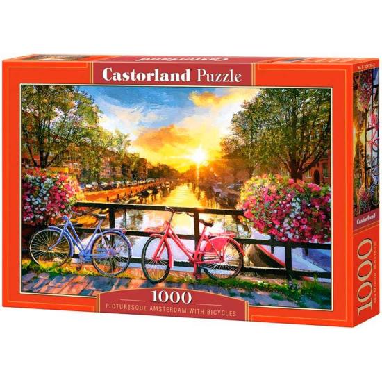 Castorland Puzzle Malerisches Amsterdam mit Fahrrädern 1000 Teil