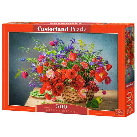 Castorland Puzzle Blumenstrauß mit Mohnblumen 500 Teile