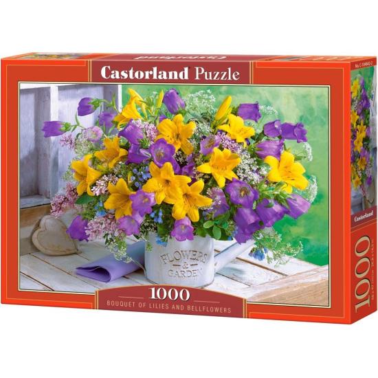 Castorland Puzzle Blumenstrauß aus Lilien und Glockenblumen 1000