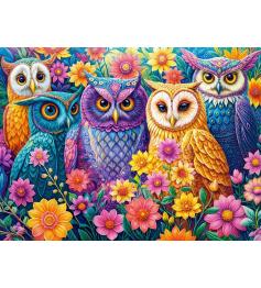 Puzzle Castorland Blumen-Eulen-Treffen 3000 Teile