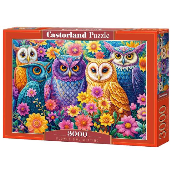 Puzzle Castorland Blumen-Eulen-Treffen 3000 Teile