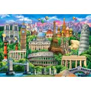 Castorland Puzzle Berühmte Symbole der Welt mit 1000 Teilen