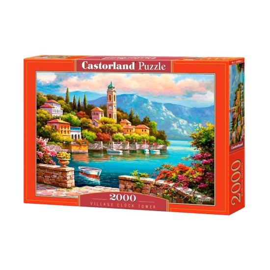 Castorland Clock Tower in the Village Puzzle 2000 Teile