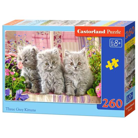 Castorland Puzzle Drei graue Kätzchen 260 Teile