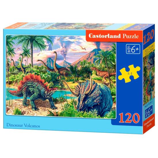 Castorland-Vulkane und Dinosaurier-Puzzle mit 120 Teilen