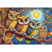 Puzzle Cherry Pazzi Mondschein-Eulen 500 Teile