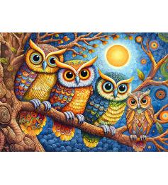 Puzzle Cherry Pazzi Mondschein-Eulen 500 Teile