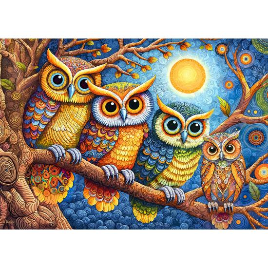 Puzzle Cherry Pazzi Mondschein-Eulen 500 Teile