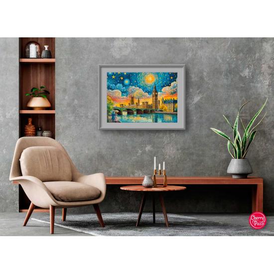 Puzzle Cherry Pazzi Impressionistischer Himmel über London 1000