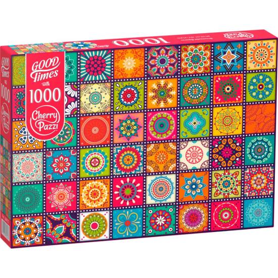 Ornamentales quadratisches Kirschpazzi-Puzzle mit 1000 Teilen