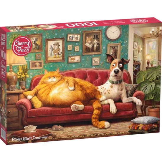 Puzzle Cherry Pazzi Fitnessstart 1000 Teile