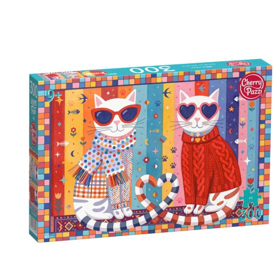 Puzzle Cherry Pazzi Verliebte Kätzchen XXL 300 Teile