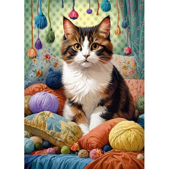 Puzzle Cherry Pazzi„Katze im Strang“, 1000 Teile