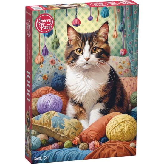 Puzzle Cherry Pazzi„Katze im Strang“, 1000 Teile
