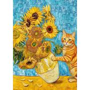 Puzzle Cherry Pazzi Katze und Kunst 1000 Teile