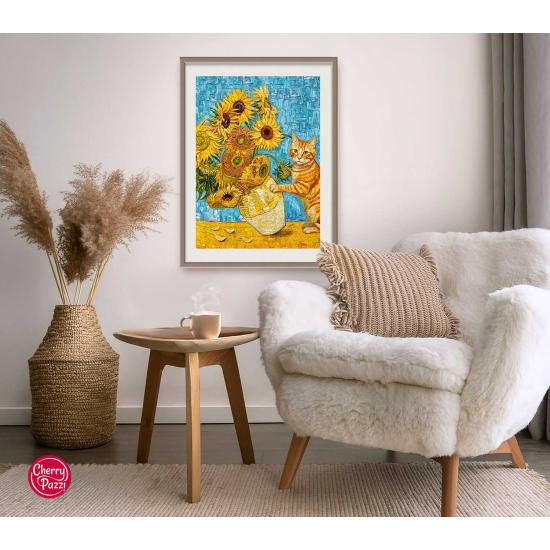 Puzzle Cherry Pazzi Katze und Kunst 1000 Teile