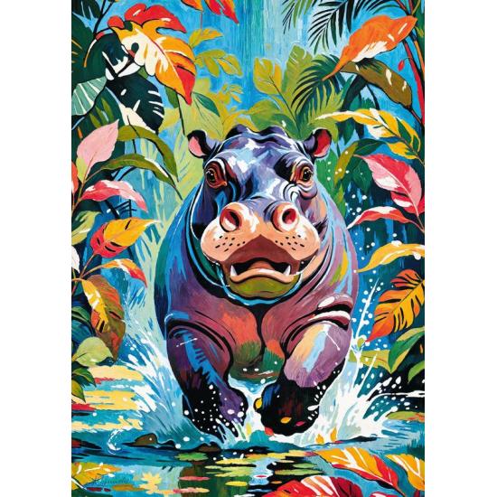 Puzzle Cherry Pazzi Happy Hippo 500 Teile