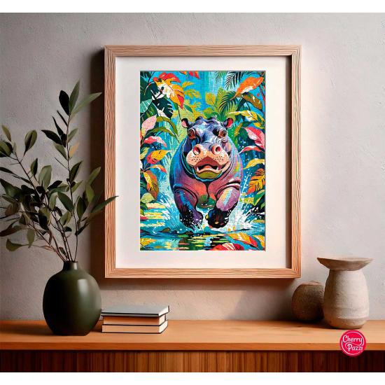 Puzzle Cherry Pazzi Happy Hippo 500 Teile