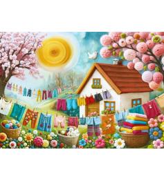 Puzzle Cherry Pazzi Kleiderwiese 1000 Teile