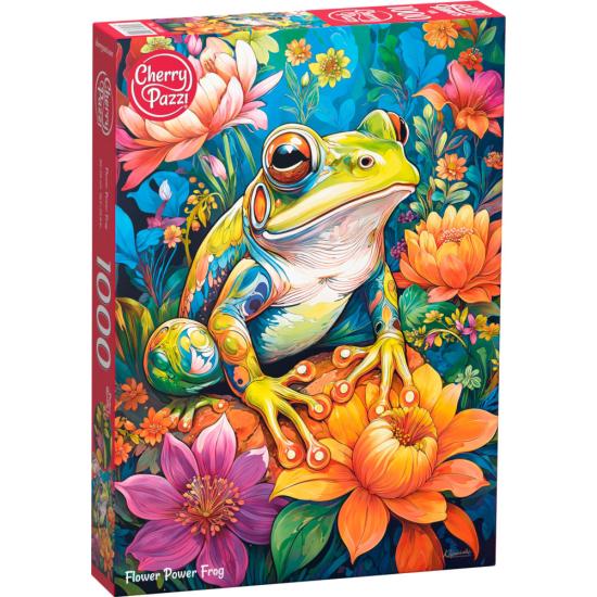 Puzzle Cherry Pazzi Flower Power Frosch 1000 Teile