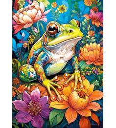 Puzzle Cherry Pazzi Flower Power Frosch 1000 Teile