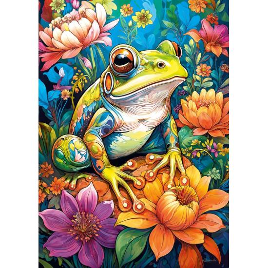 Puzzle Cherry Pazzi Flower Power Frosch 1000 Teile