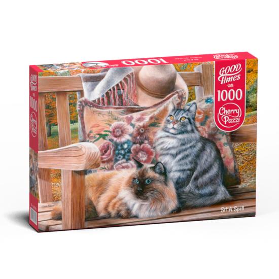 Cherry Pazzi Sitting on the Bench Puzzle 1000 Teile