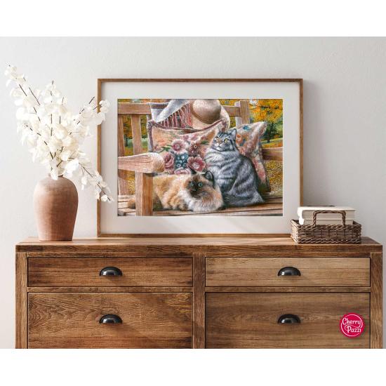 Cherry Pazzi Sitting on the Bench Puzzle 1000 Teile