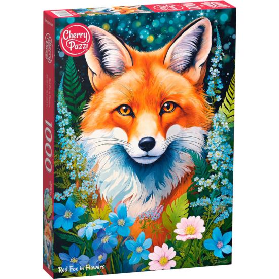Puzzle Cherry Pazzi Rotfuchs In Blumen 1000 Teile