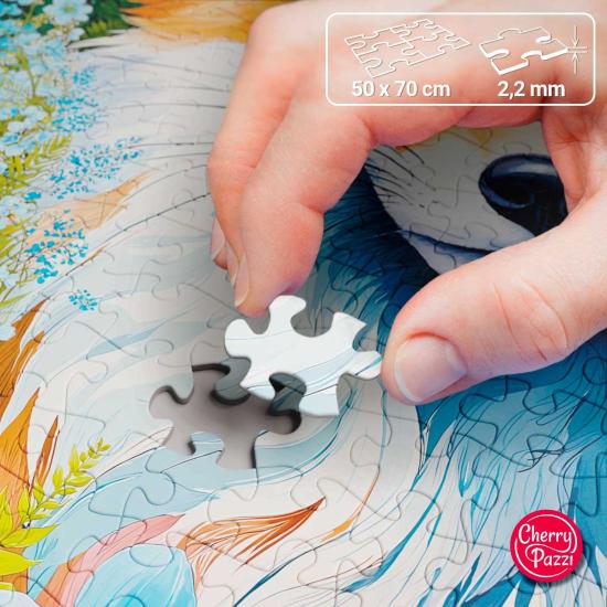 Puzzle Cherry Pazzi Rotfuchs In Blumen 1000 Teile