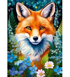 Puzzle Cherry Pazzi Rotfuchs In Blumen 1000 Teile