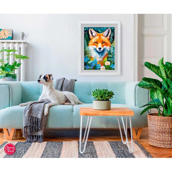 Puzzle Cherry Pazzi Rotfuchs In Blumen 1000 Teile