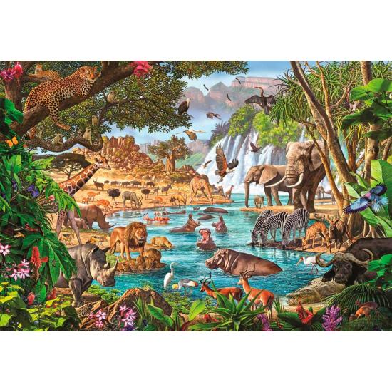 Clementoni Afrikanisches Wasserloch-Puzzle 3000 Teile