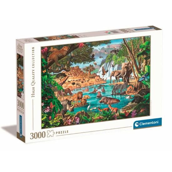 Clementoni Afrikanisches Wasserloch-Puzzle 3000 Teile