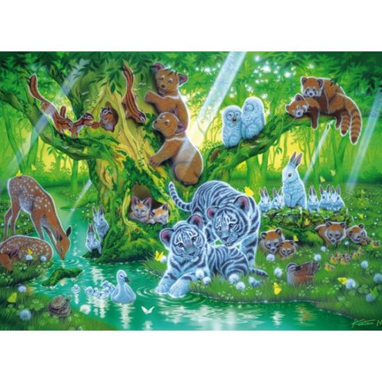 Clementoni Phosphoreszierendes Tierbaum-Puzzle 1000 Teile