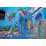 Puzzle Clementoni Blaue Straße Von Chefchaouen 2 mit 500 Teilen