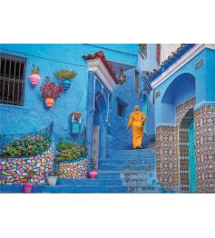 Puzzle Clementoni Blaue Straße Von Chefchaouen 2 mit 500 Teilen