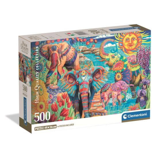 Puzzle Clementoni Elefantenkarneval 500 Teile