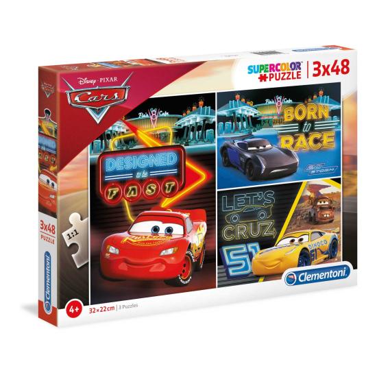 Clementoni Cars Puzzle 3 x 48 Teile