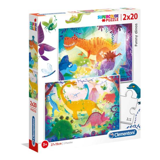 Clementoni Dinosaurier-Puzzle 2 x 20 Teile