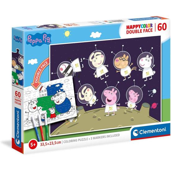 Clementoni Peppa Pig Doppelseitiges Puzzle 60 Teile