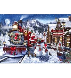 Puzzle Clementoni Bahnhof Mit Schneemännern 500 Teile