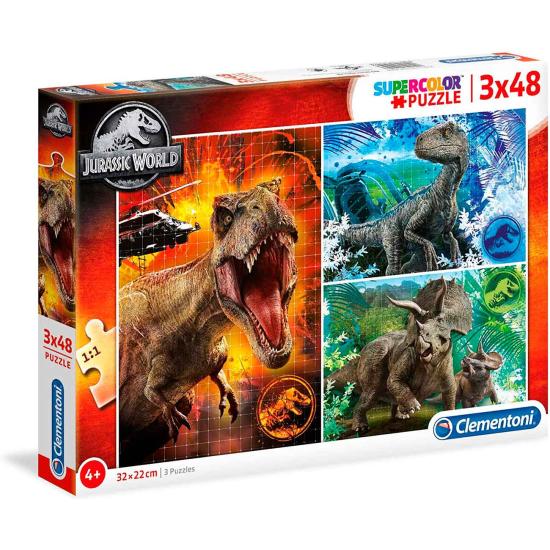 Clementoni Jurassic World Puzzle 3 x 48 Teile