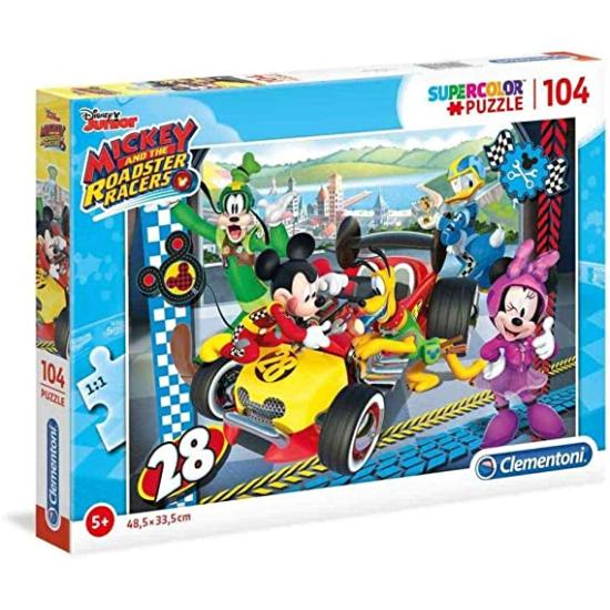 Clementoni Mickey Roadster Race 104-teiliges Puzzle